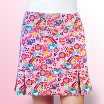 Scottsdale Pleated Skort in Pickleball Is Life Pink