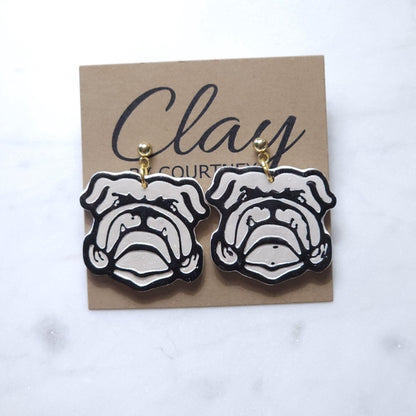 Bulldog Dangle Earring