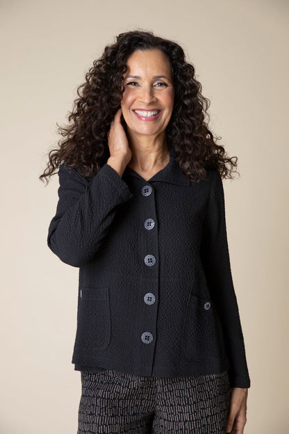 Habitat | Crinkle Crepe Solid Easy Swing Jacket