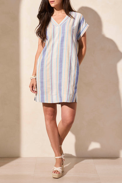 Tribal | Short Sleeve Dolman Tunic Dress with Slits