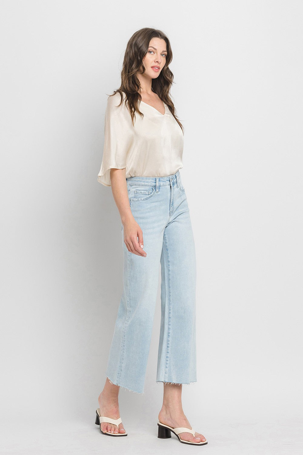 Flying Monkey | High Rise Wide Leg Raw Hem