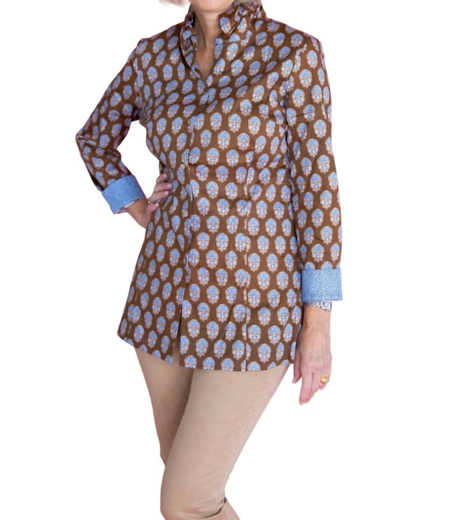 Patty Kim | Elizabeth Blouse - Chocolate Foulard