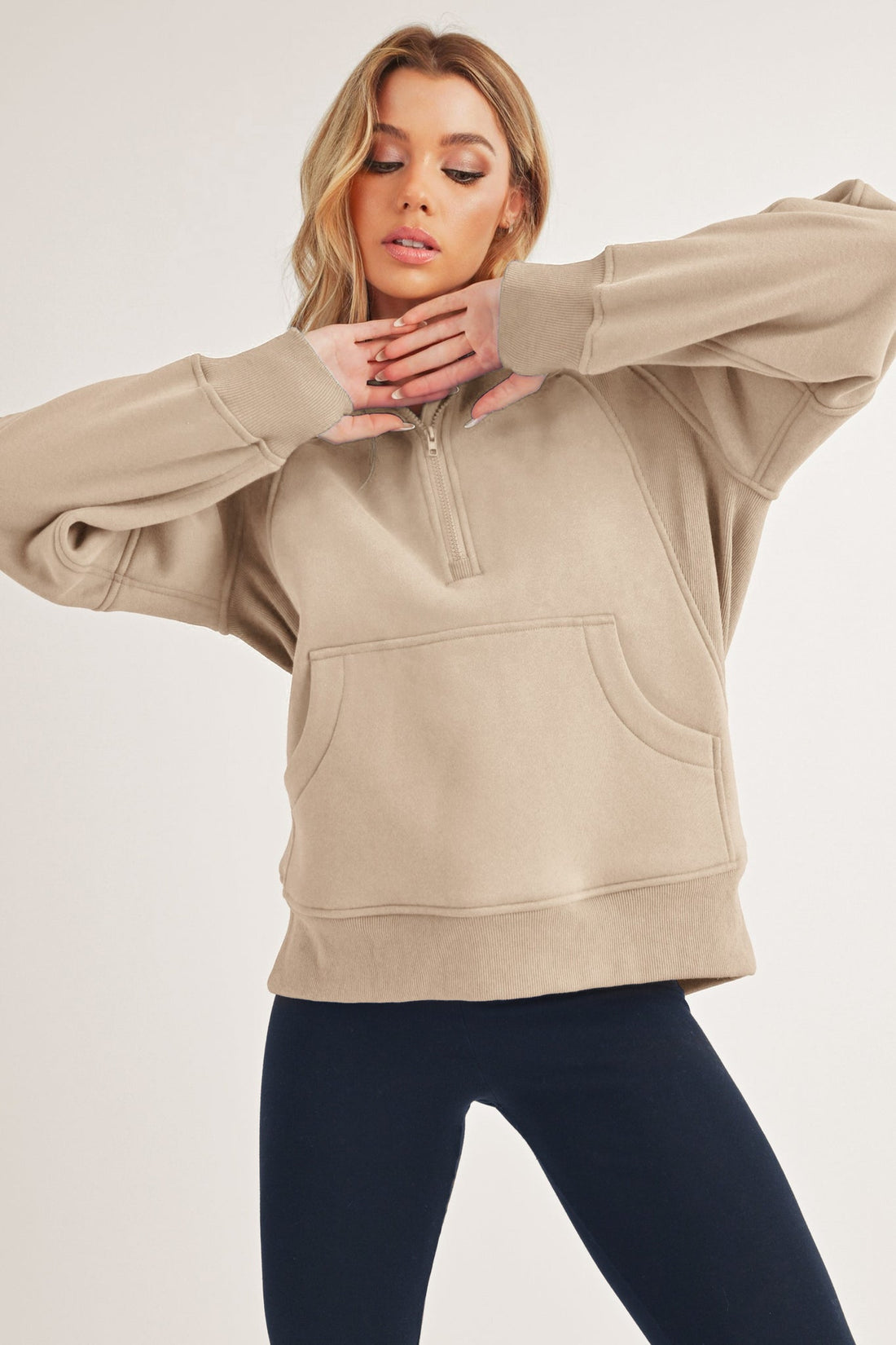 Aemi+co | Drea Half Zip Hoodie Top