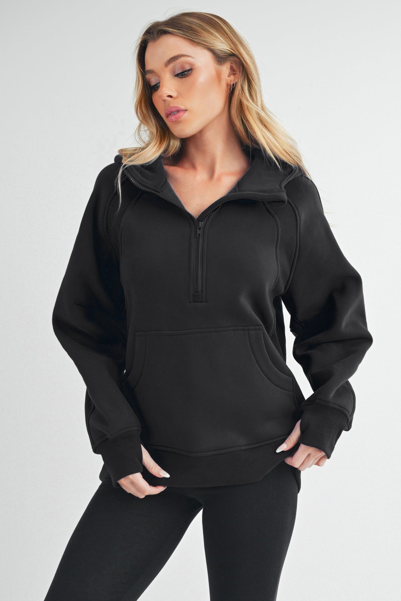 Aemi+co | Drea Half Zip Hoodie Top