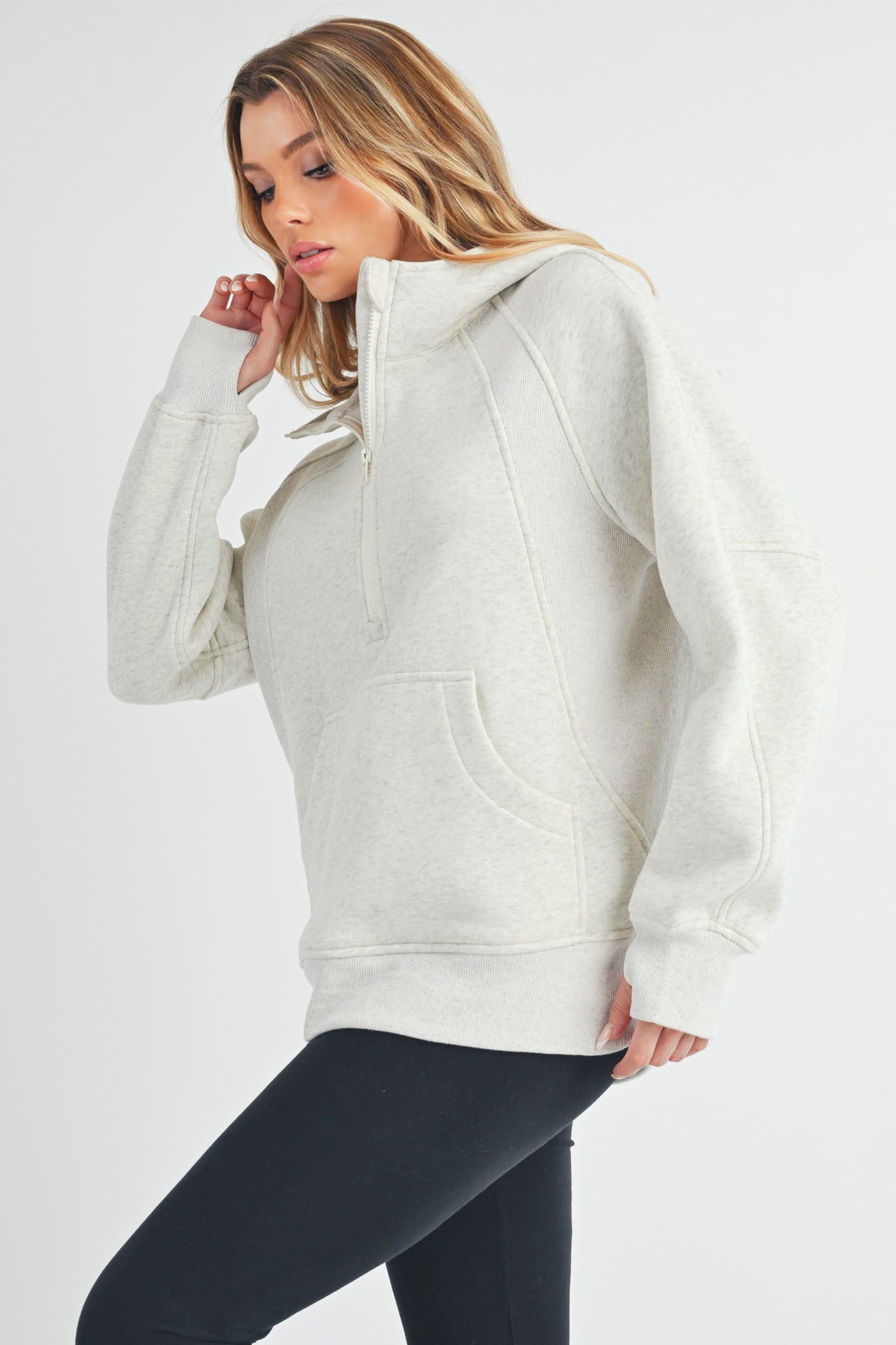 Aemi+co | Drea Half Zip Hoodie Top