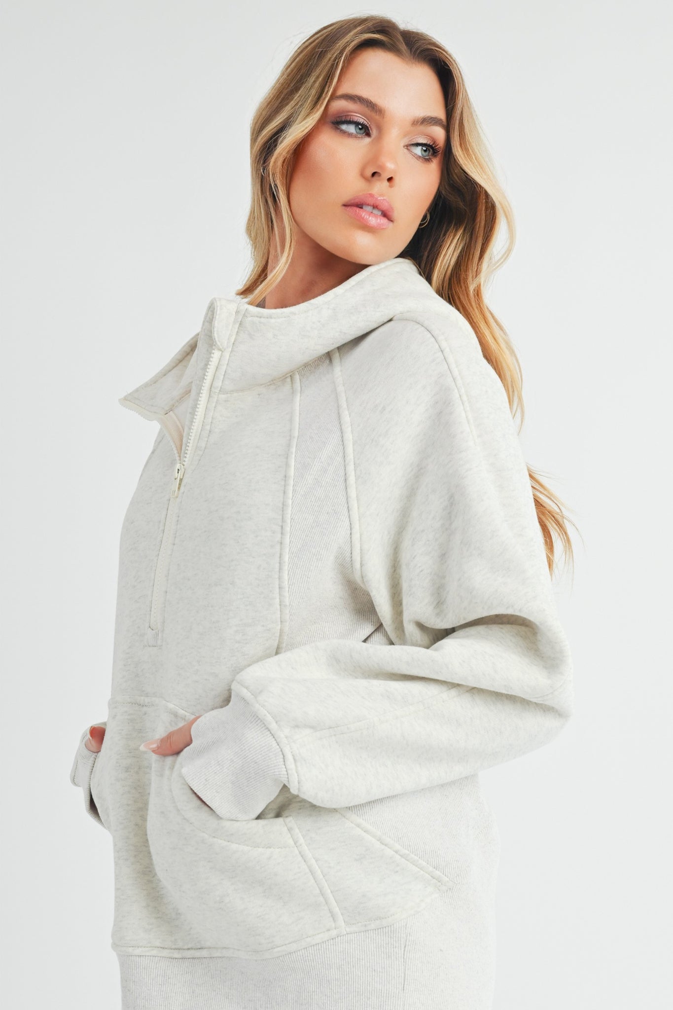 Aemi+co | Drea Half Zip Hoodie Top