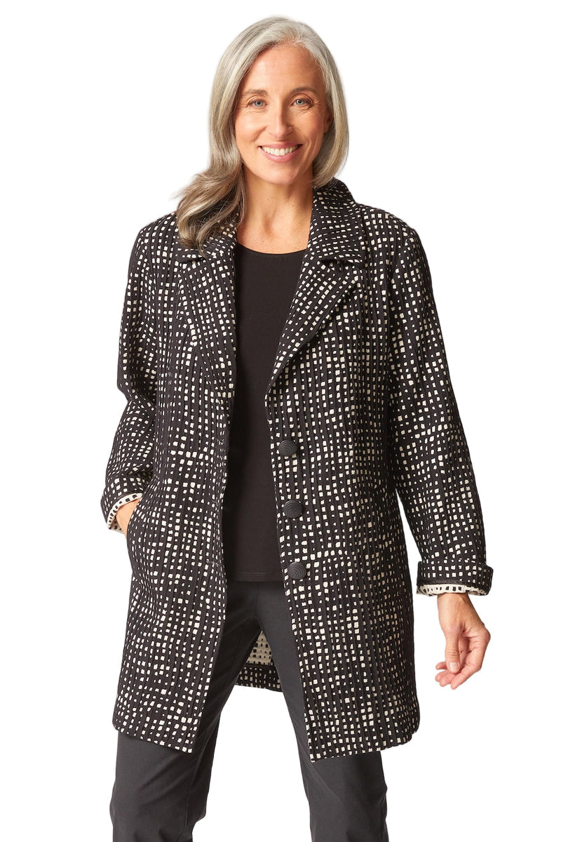 Autumn Check Paris Car Coat