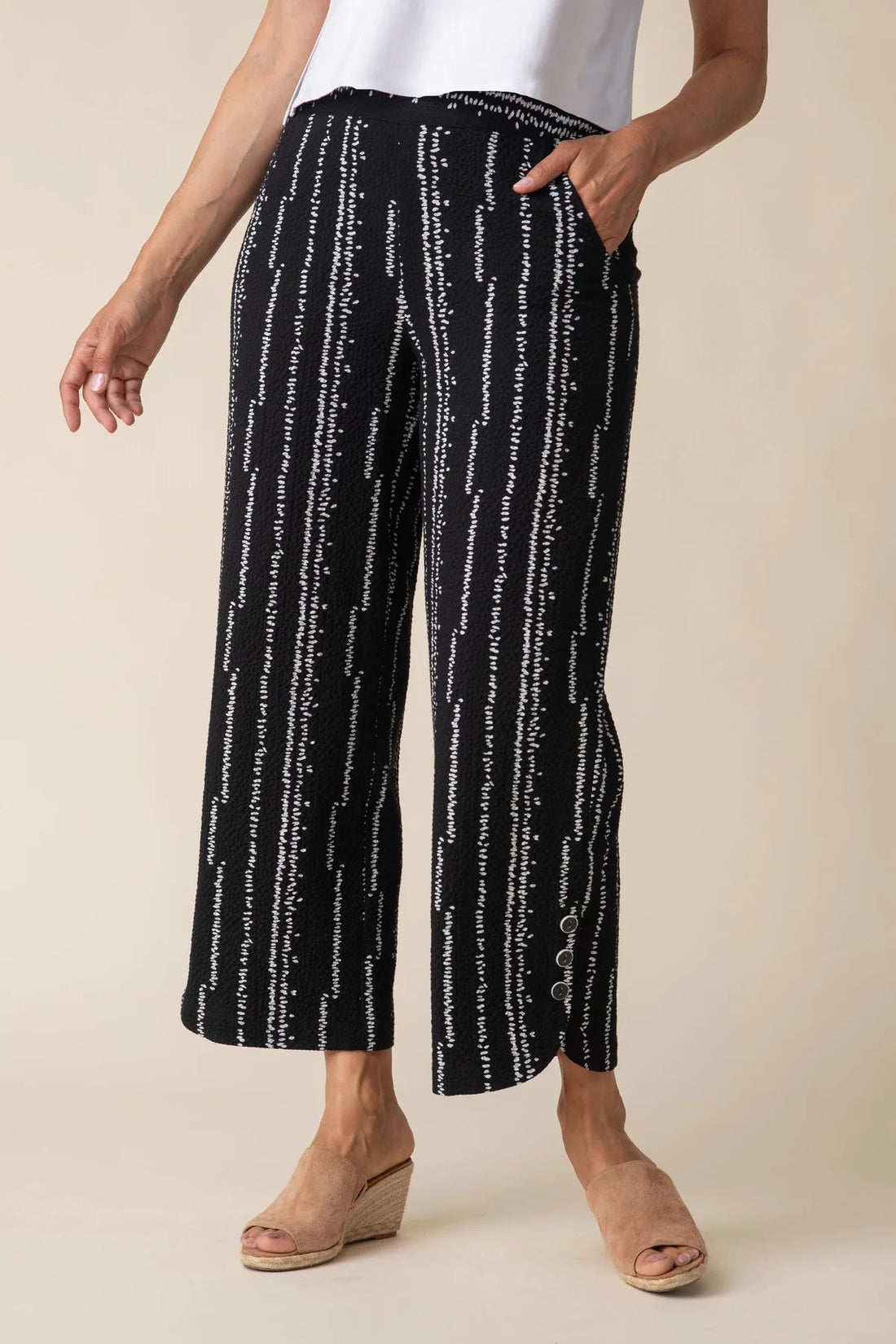 Habitat | Crinkle Crepe Tulip Hem Crop Pant
