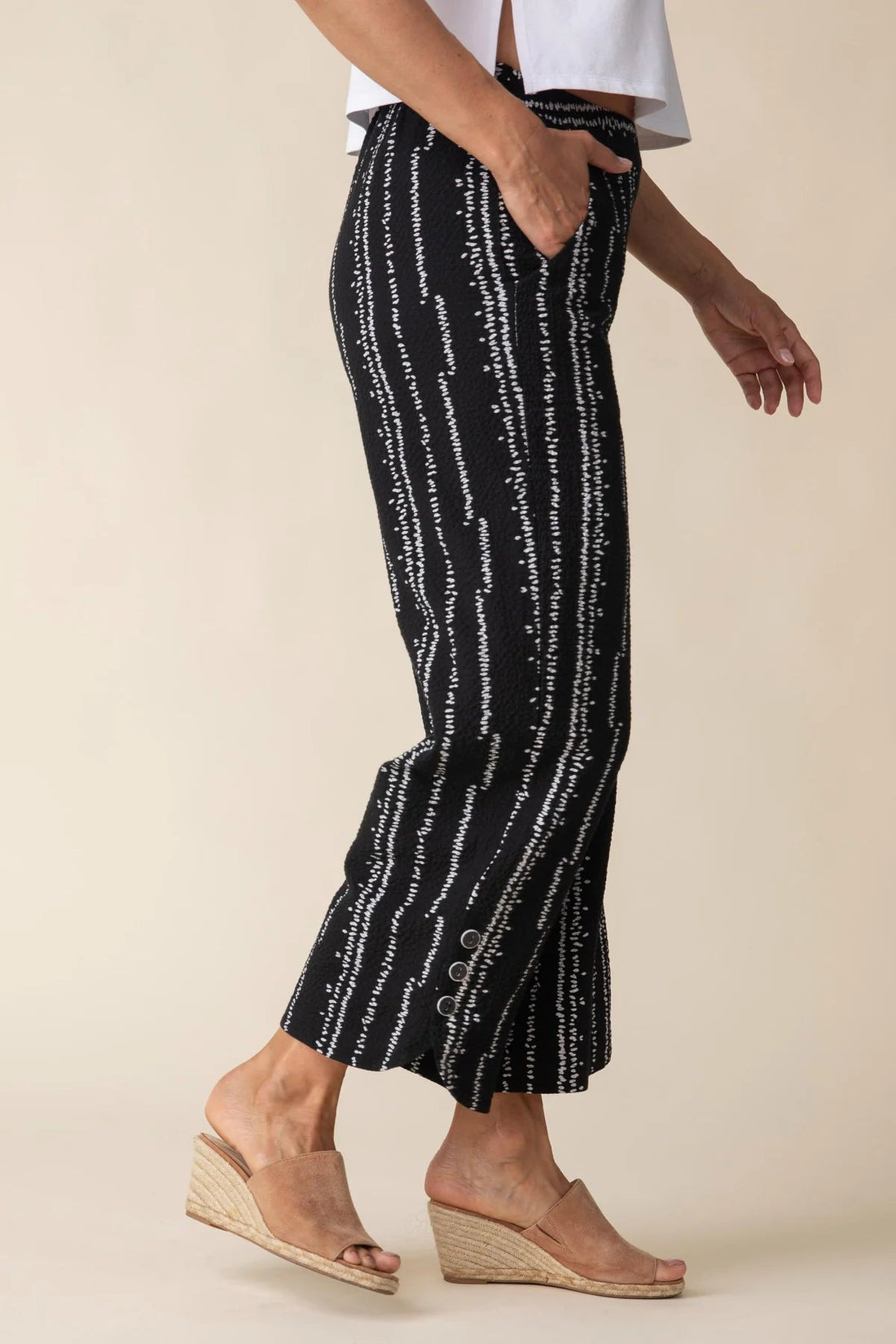 Habitat | Crinkle Crepe Tulip Hem Crop Pant