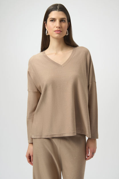 Joseph Ribkoff | Sequined Knit Boxy Top