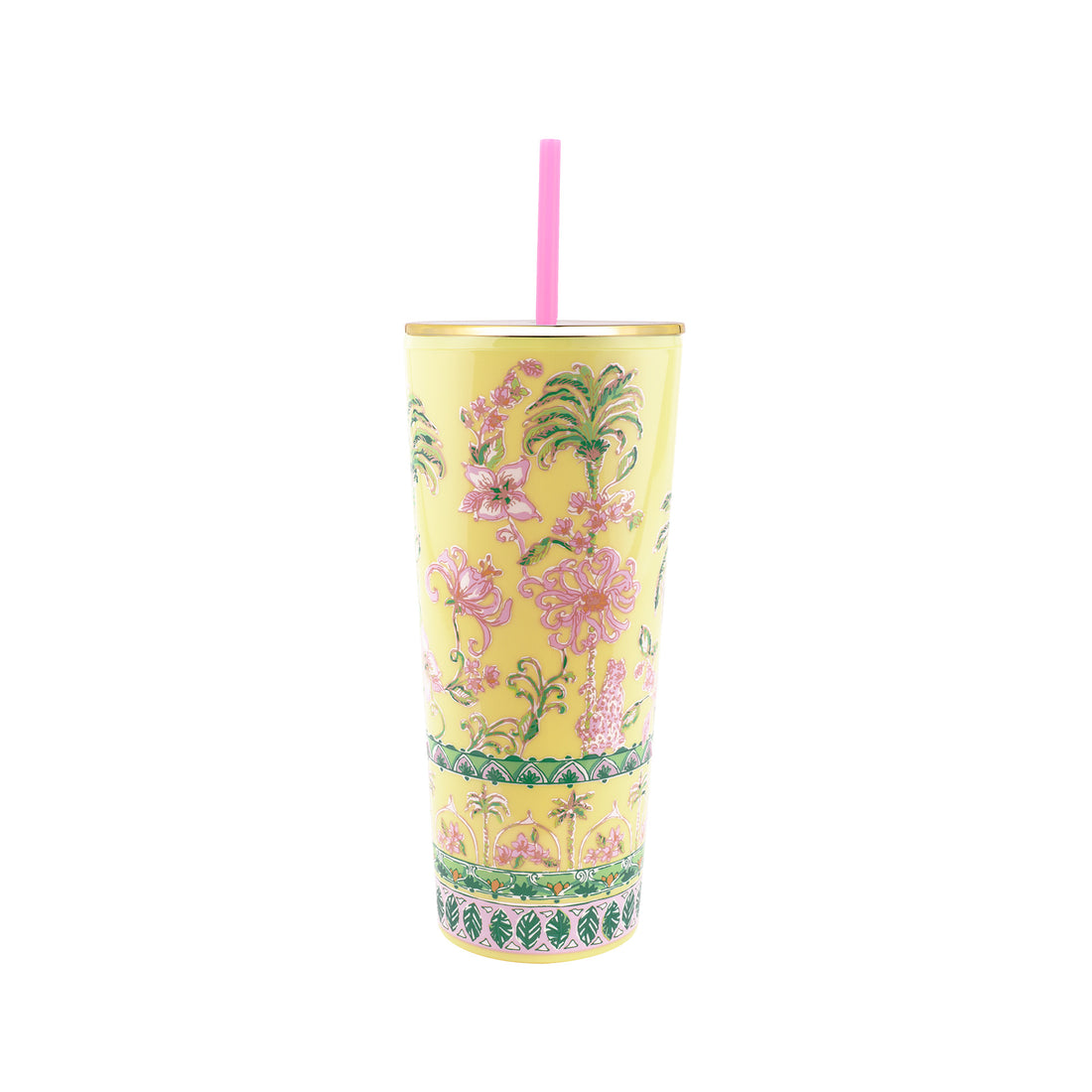 Lifeguard Press | Tumbler with Straw, Tropical Oasis