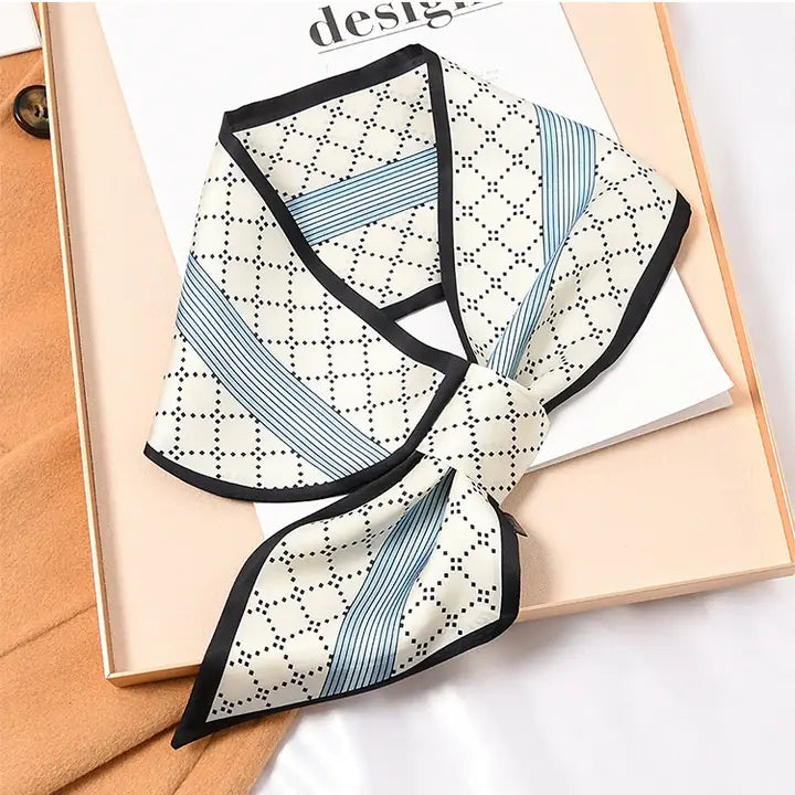 Winding River | Aqua Dotted Loop Scarf