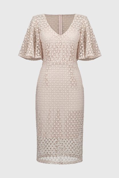 Joseph Ribkoff | V-Neck Bodycon Lace Dress