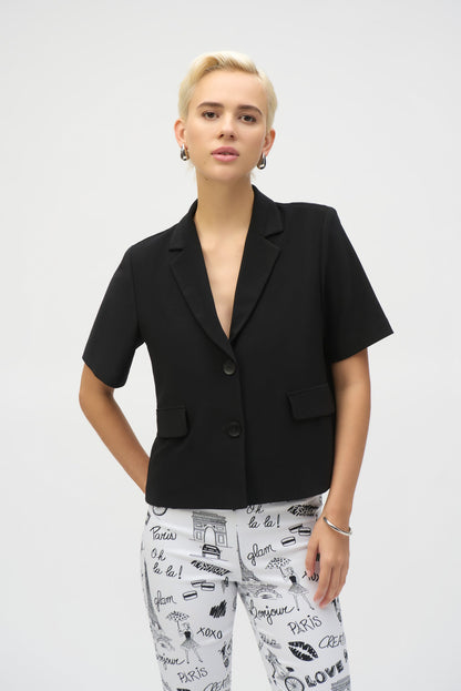 Joseph Ribkoff | Short Sleeve Blazer - Black