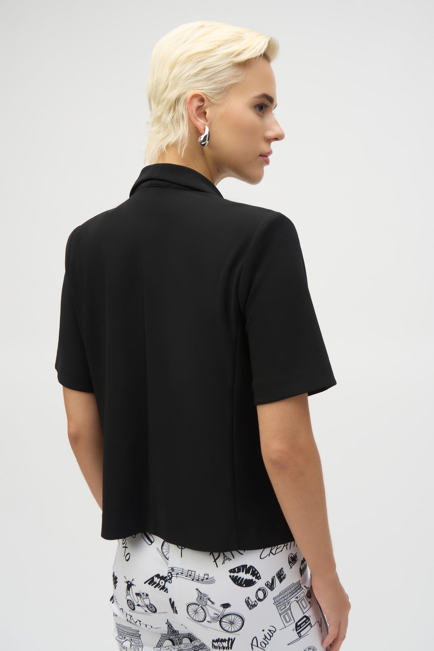 Joseph Ribkoff | Short Sleeve Blazer - Black