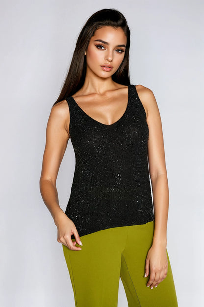 Joseph Ribkoff | Metallic Camisole - Black