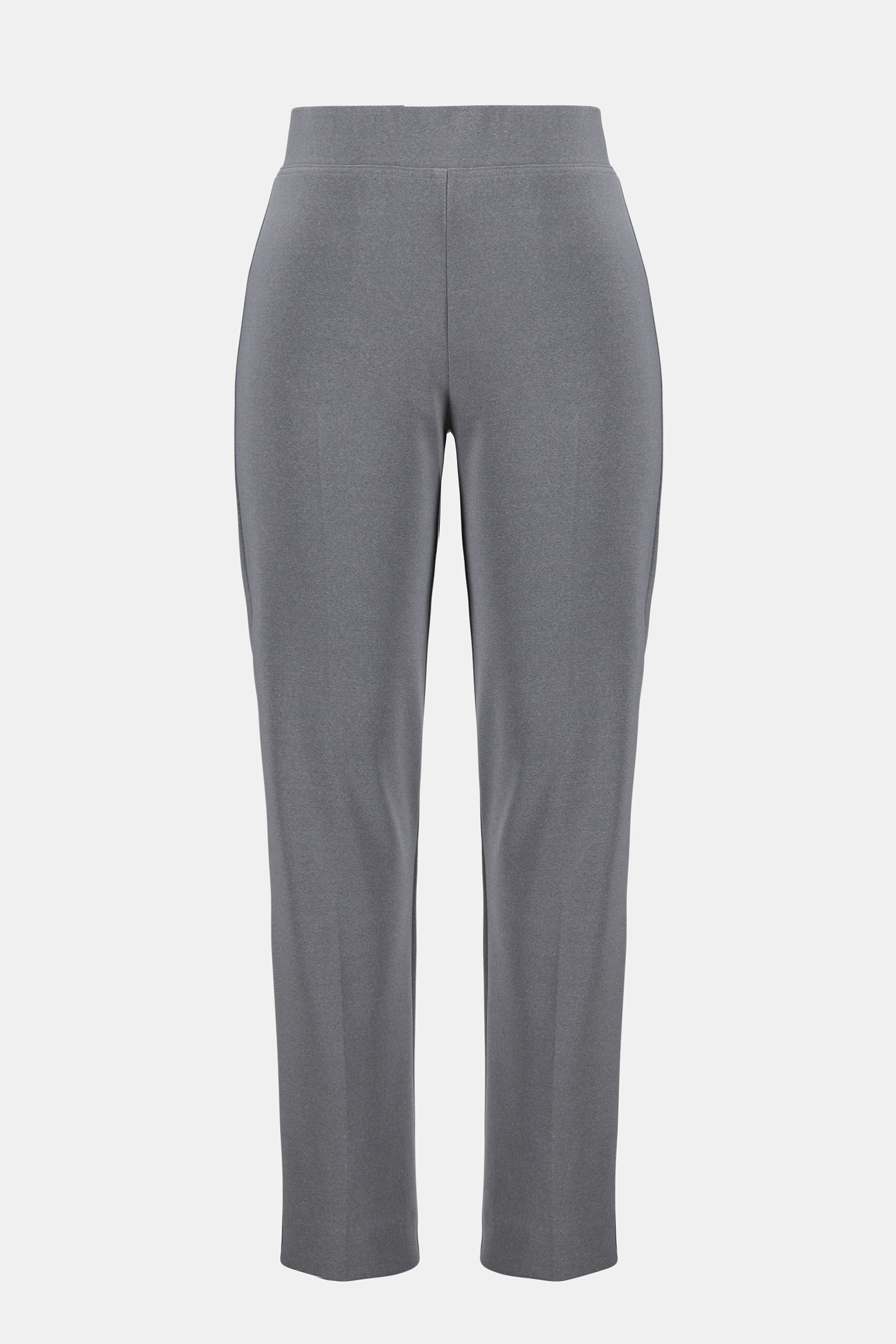 Silky Knit Straight Leg Pant - Gray Melange
