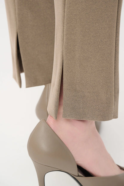 Back‑Slit Straight‑Leg Pant