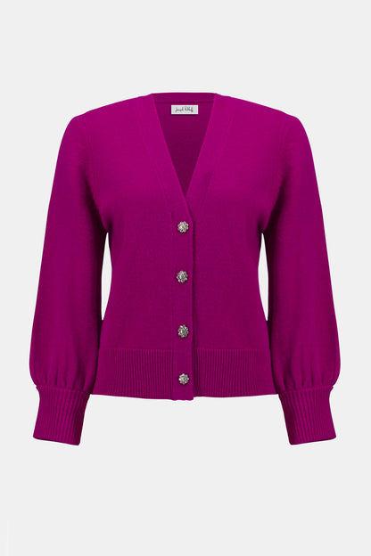 Joseph Ribkoff | Knit Cardigan with Puff Sleeves