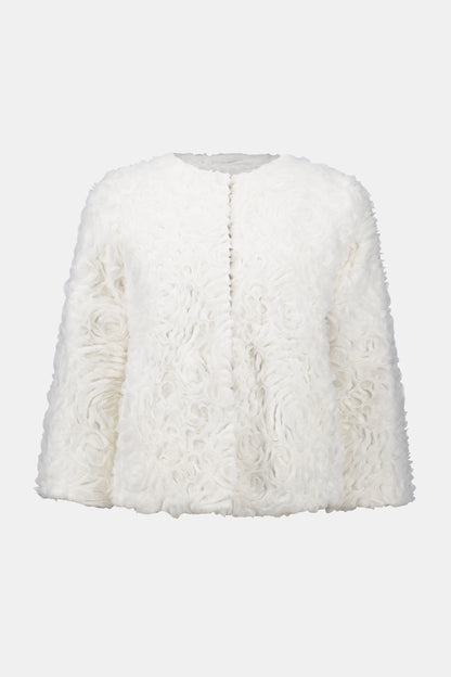 Joseph Ribkoff | Embroidered Faux Fur Jacket