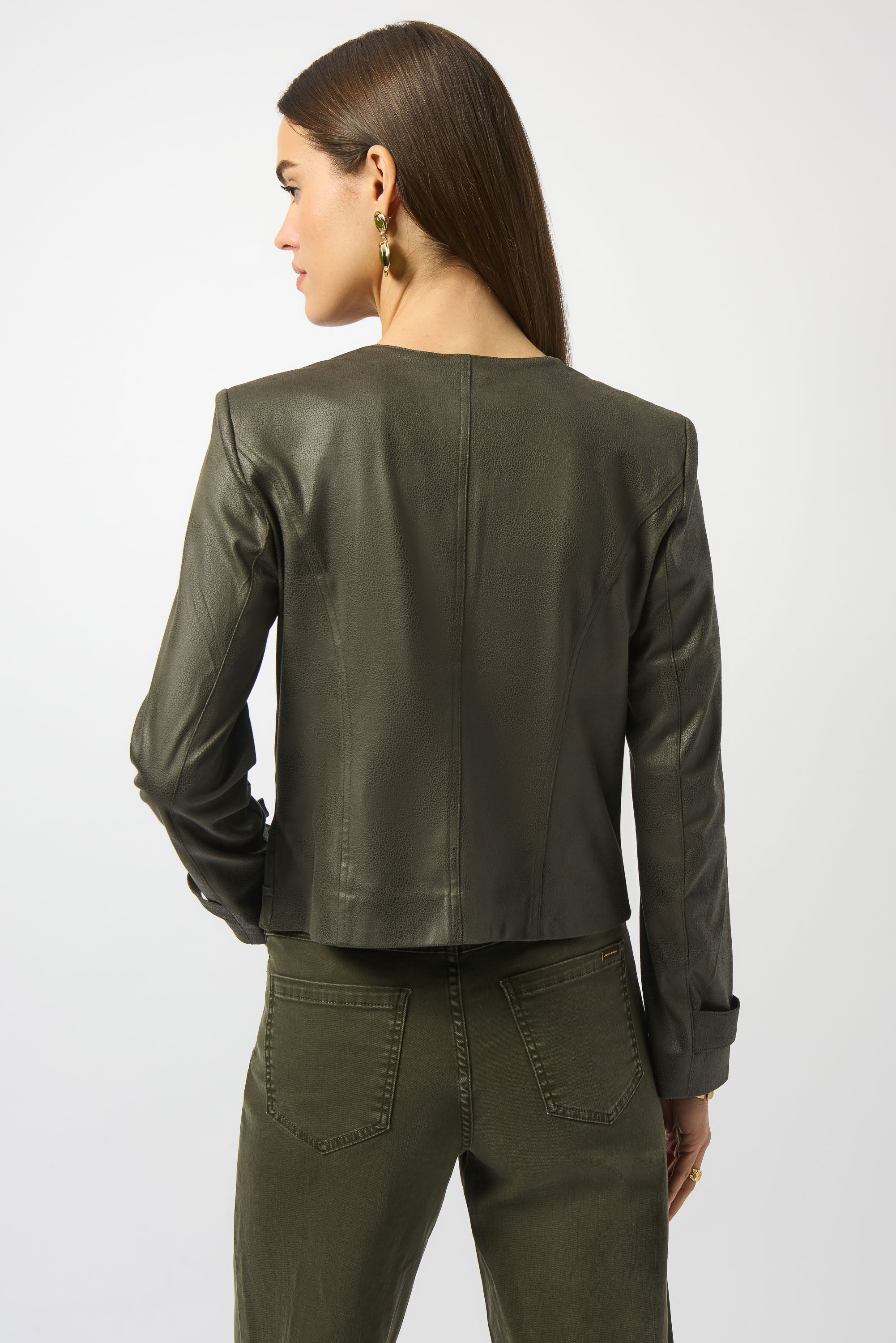 Joseph Ribkoff | Foiled Faux Suede Fitted Jacket