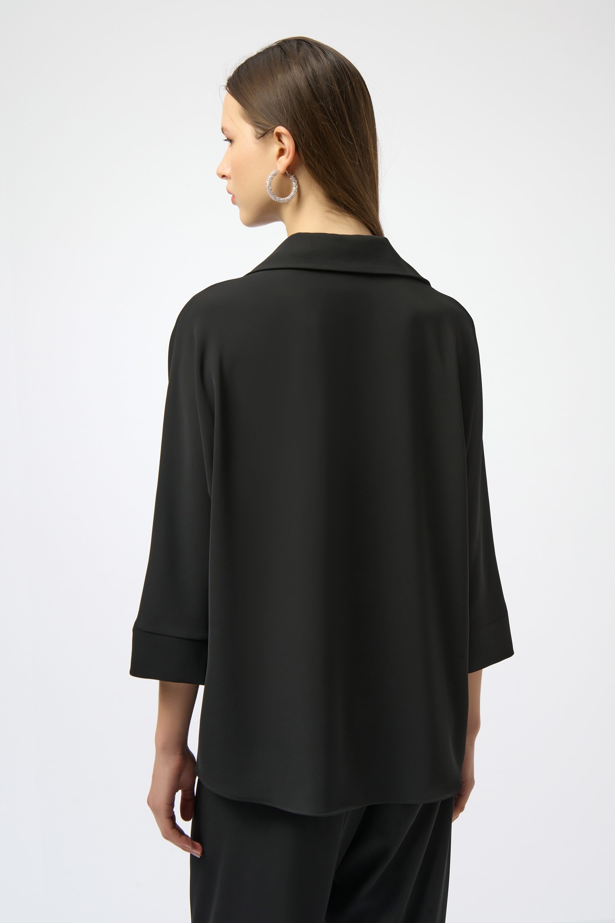 Woven Boxy Top With Printed Scarf