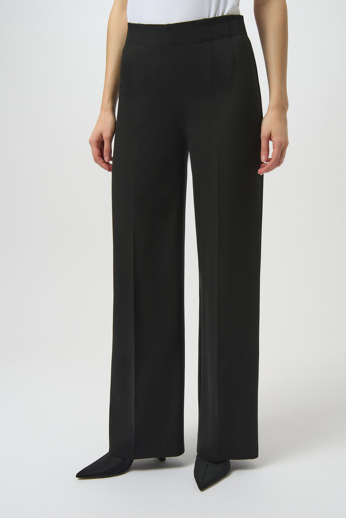 Joseph Ribkoff | Full-length Wide Leg Pull-on Pants - Black