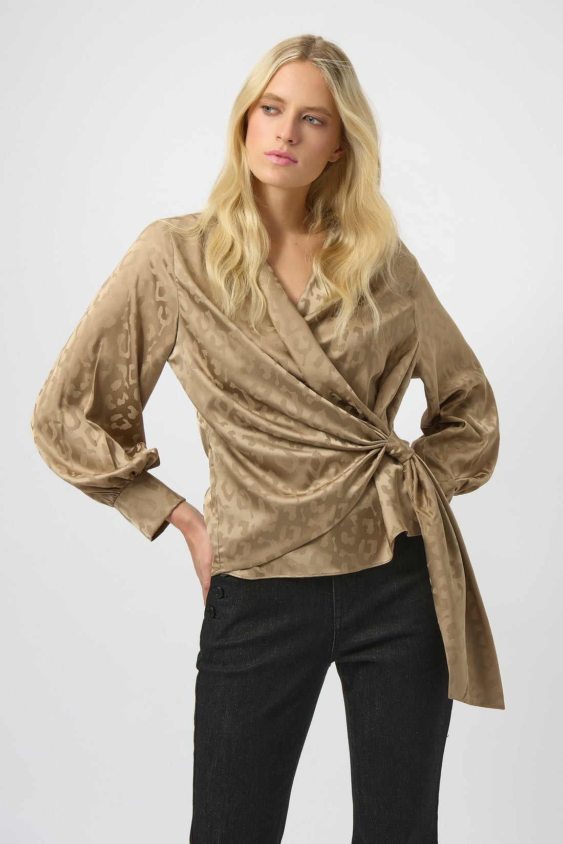 Joseph Ribkoff | Animal Print Wrap Top
