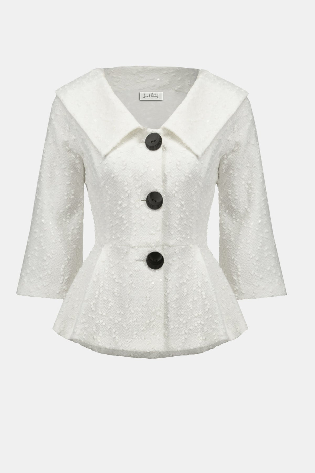 Joseph Ribkoff | Boucle Peplum Jacket - Winter White