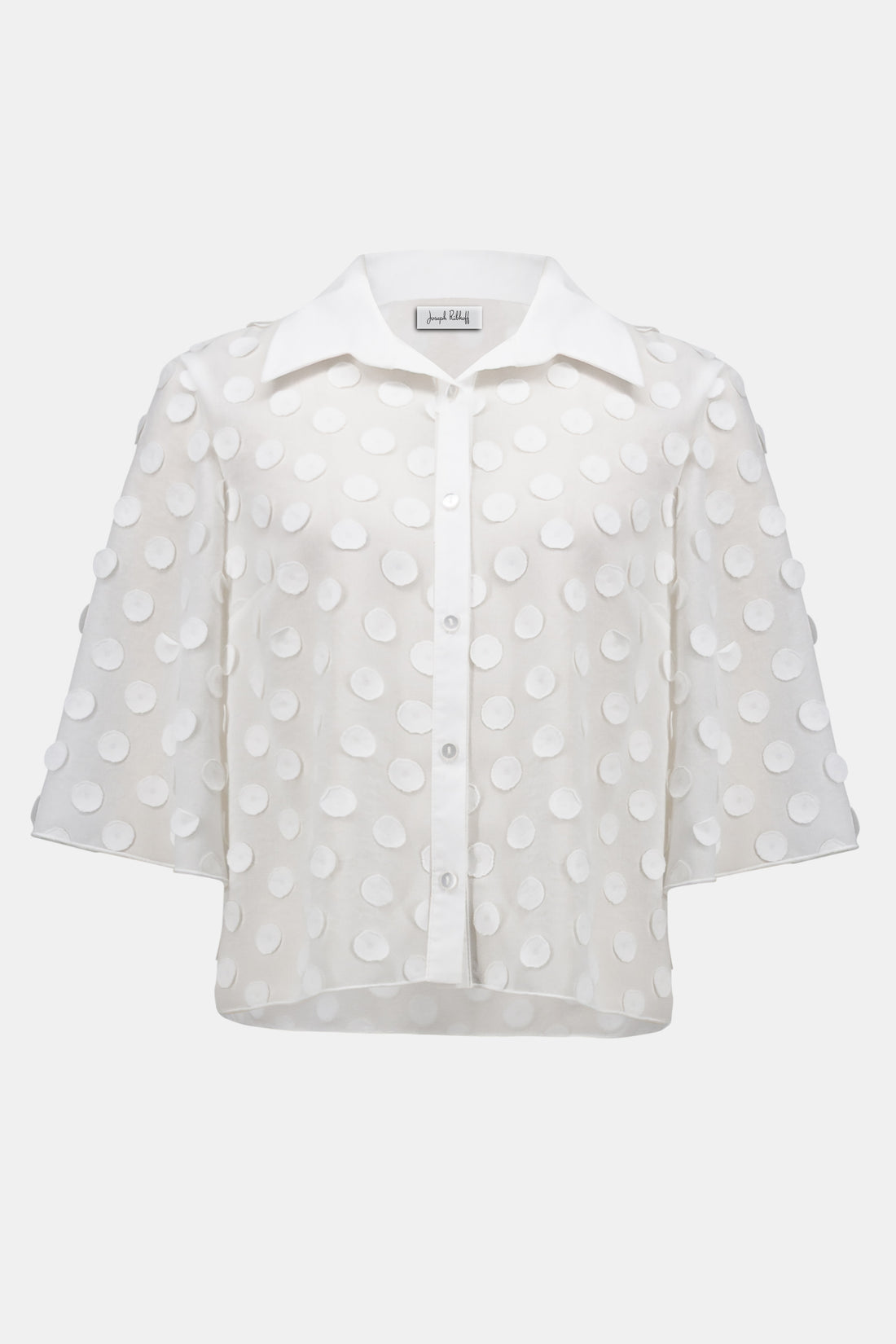 Joseph Ribkoff | Polka Dot Jacquard Blouse