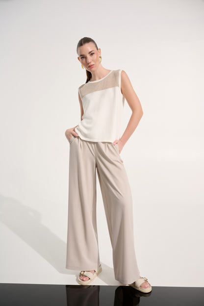 Crew Neck Sleeveless Pullover