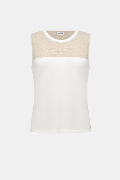 Crew Neck Sleeveless Pullover