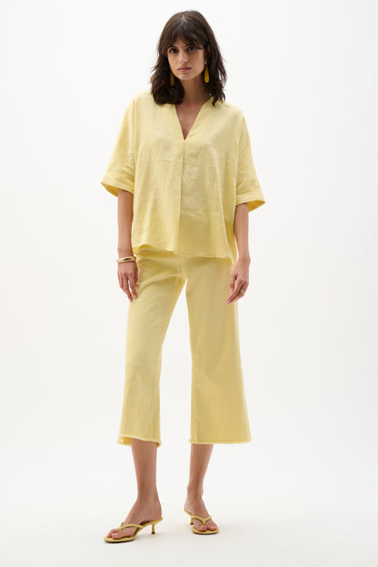 Wide-leg Cropped Jean