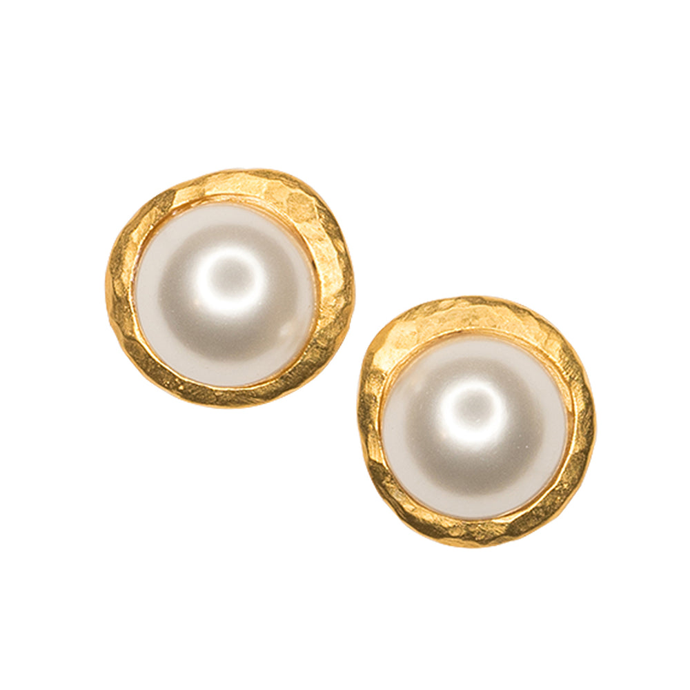 Kenneth Jay Lane | Clip Gold Button Earring