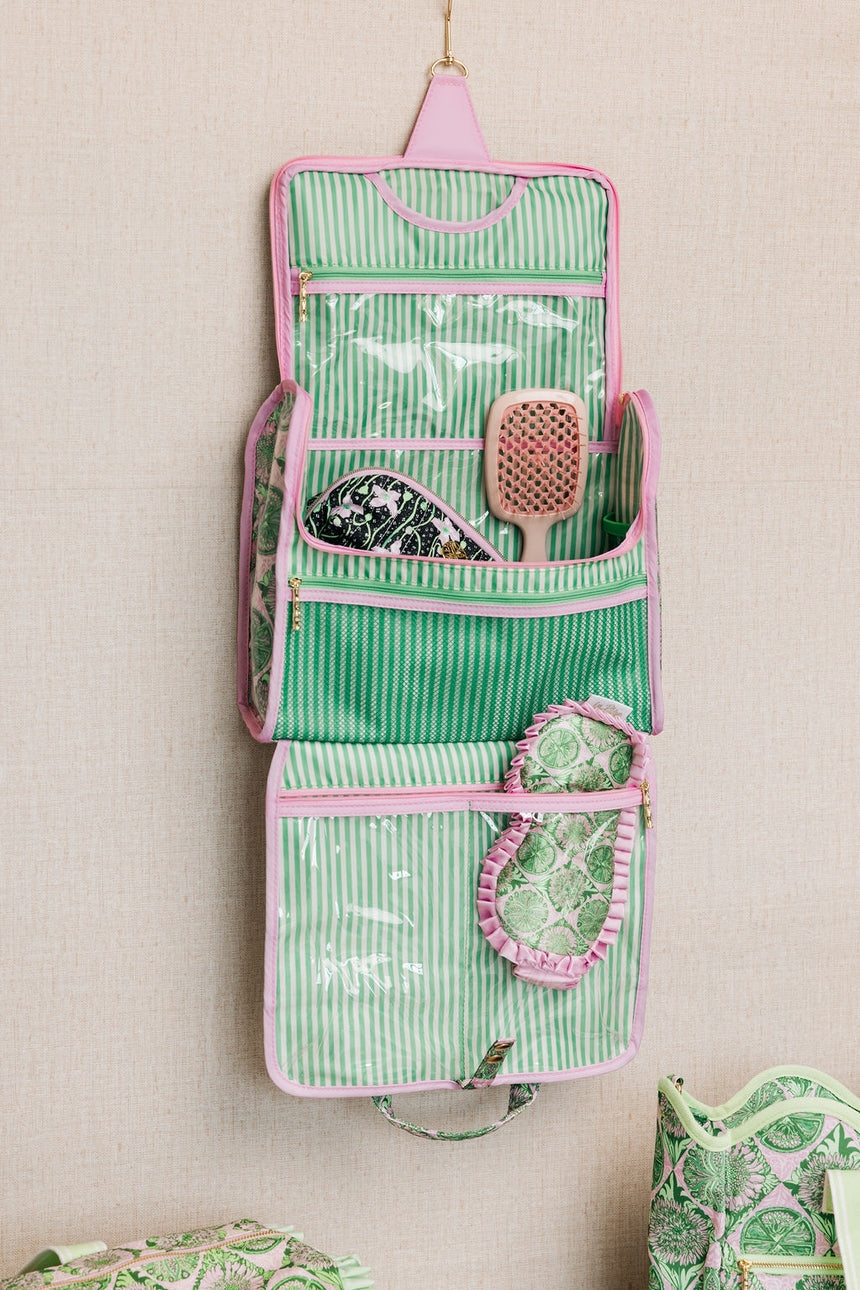 Hanging Toiletry Bag, Tropical Tiles