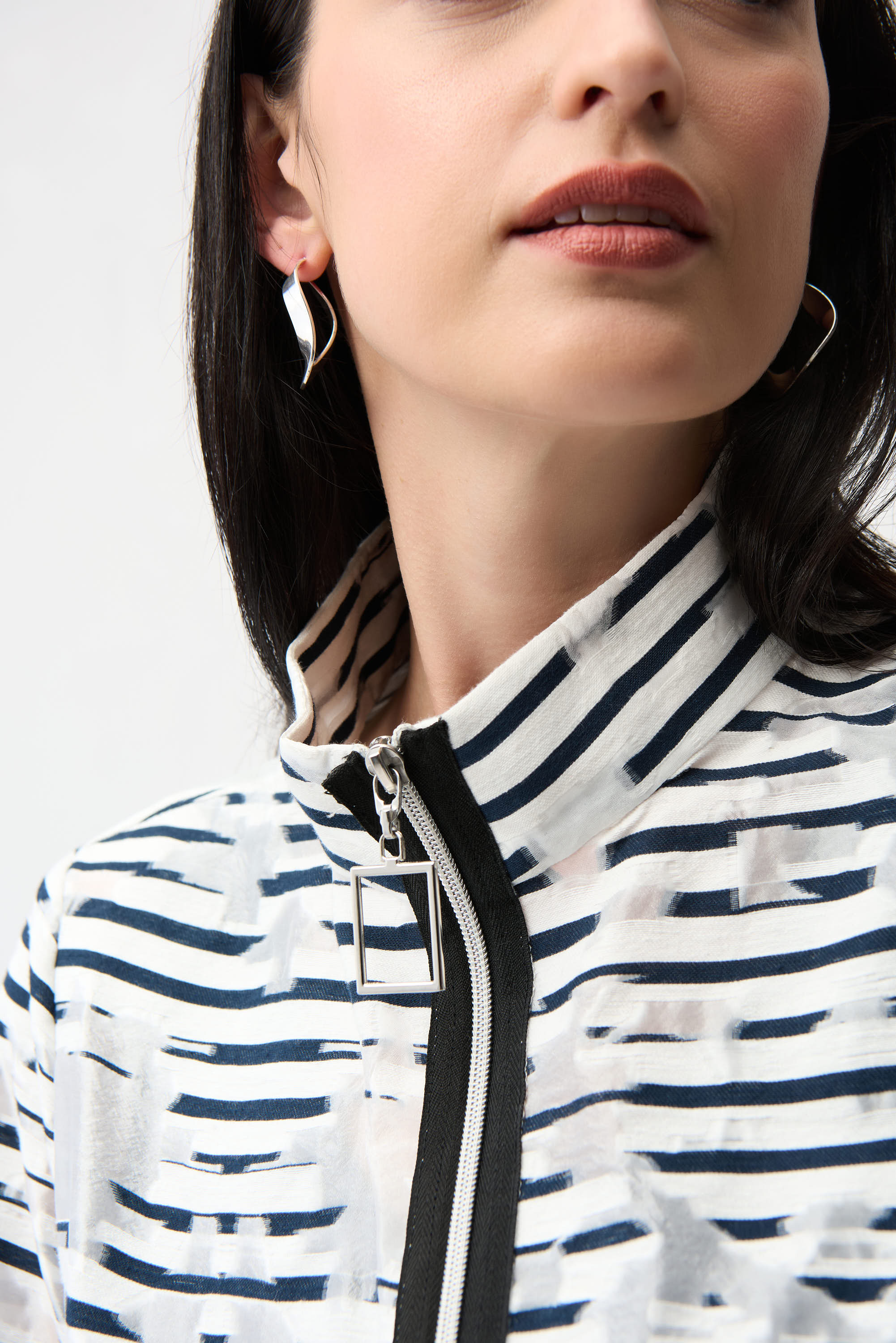 Striped Bomber Jacket