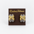 2 Tone Ribbed X Clip-on Earring