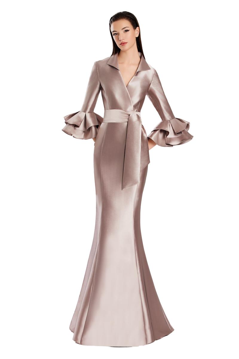 Daymor Couture | Shirt Gown with Flounce Sleeves