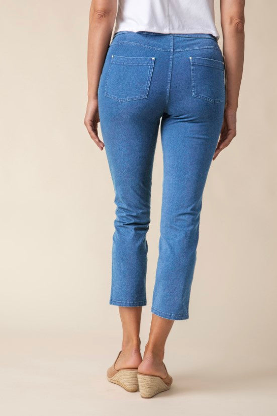 Habitat | Stonewash Cotton Capri Knit Jeans