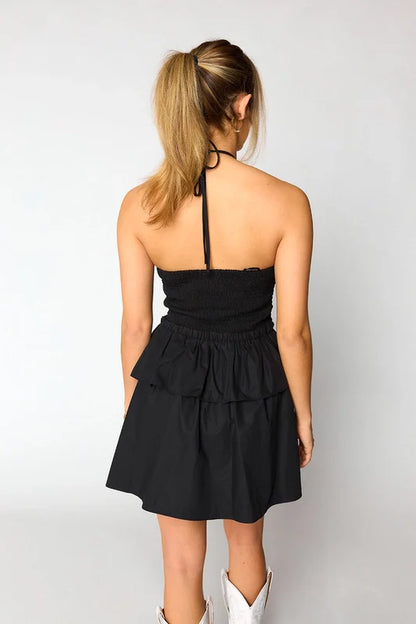 Remi Halter Romper - Black