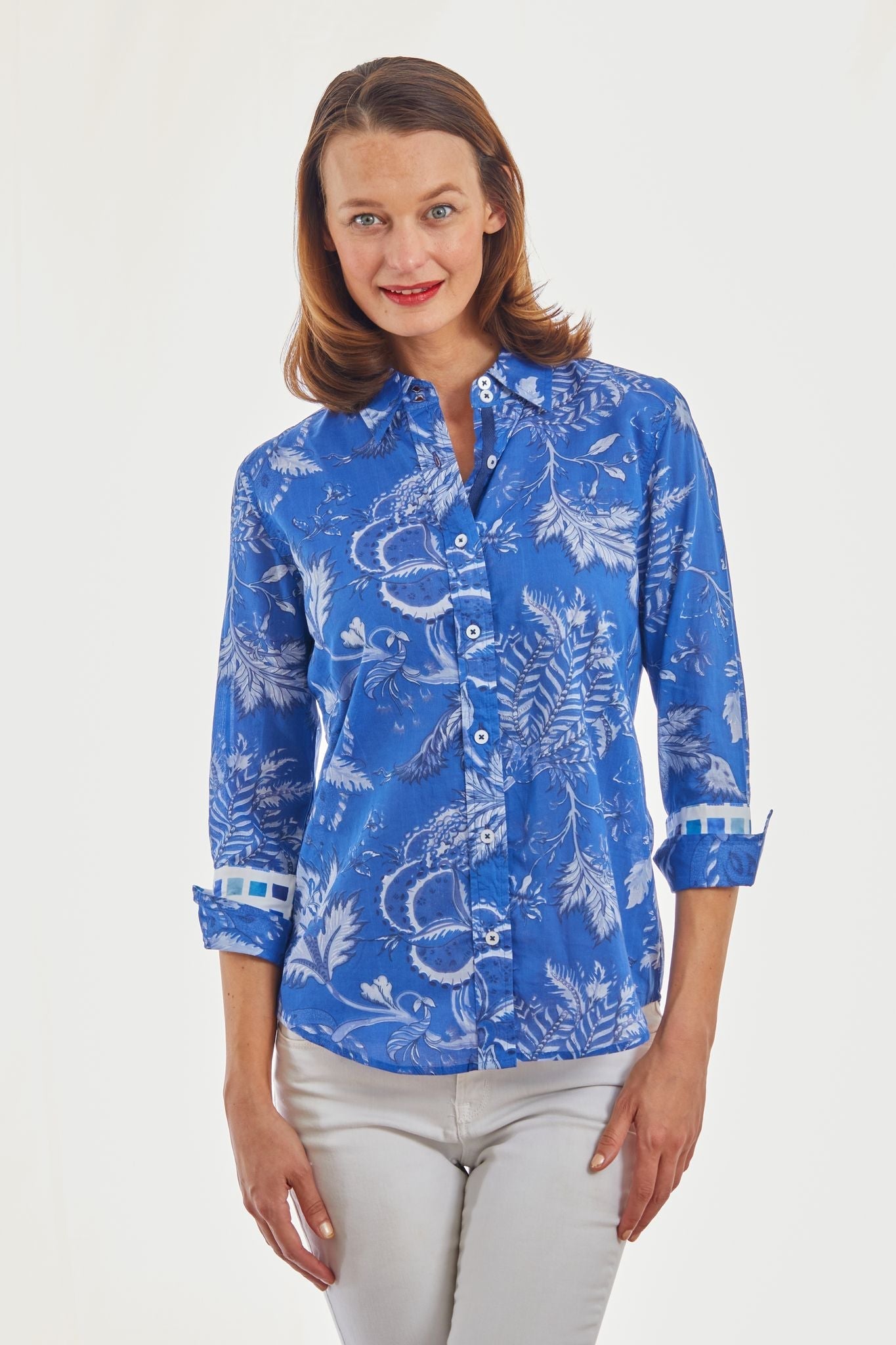 Dizzy Lizzie | 3/4 Sleeve Rome Navy Toile | Cloister Collection | SHIRT