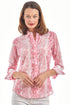 Dizzy Lizzie | 3/4 Sleeve Rome Shirt pink White Blurry Letters | Cloister Collection | SHIRT