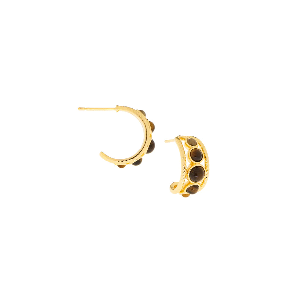 Marlyn Schiff | Nat Stn Mini Hoop Earring