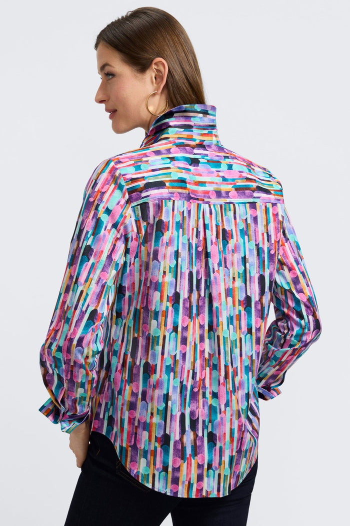 Foxcroft | Margie Long Sleeve Shirt - Multicolor Prism