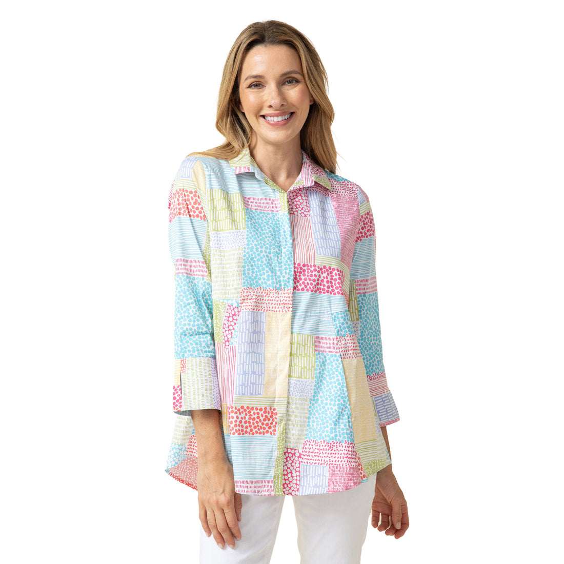Habitat |  Perfect Travel Patchwork Hidden Placket Shirt