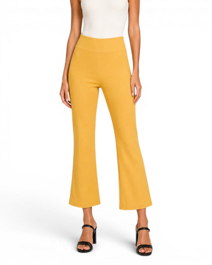 Krazy Larry P600 Pull on Wide Ankle Pant - Gold