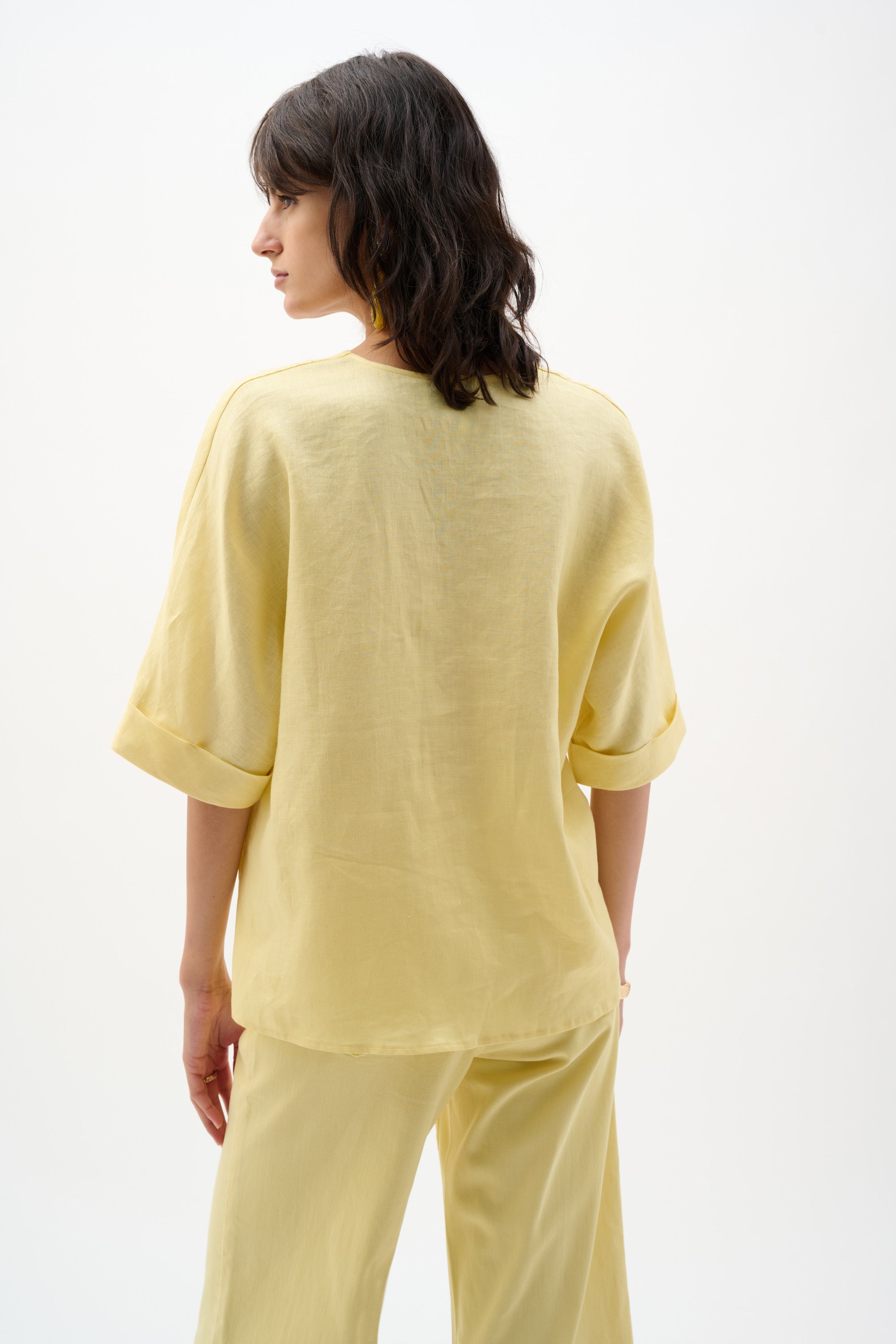 Linen Straight-cut Top