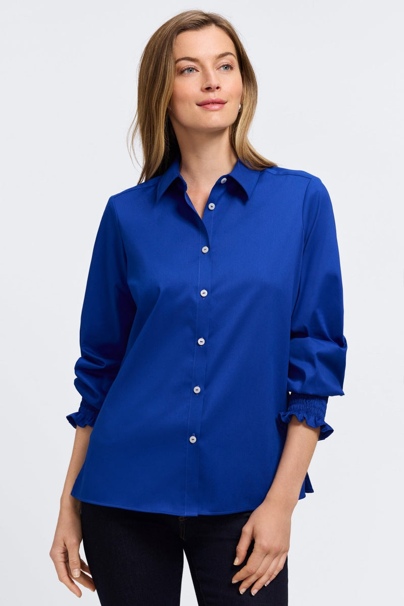 Foxcroft | Avril Stretch Matte Sateen Long Sleeve Shirt