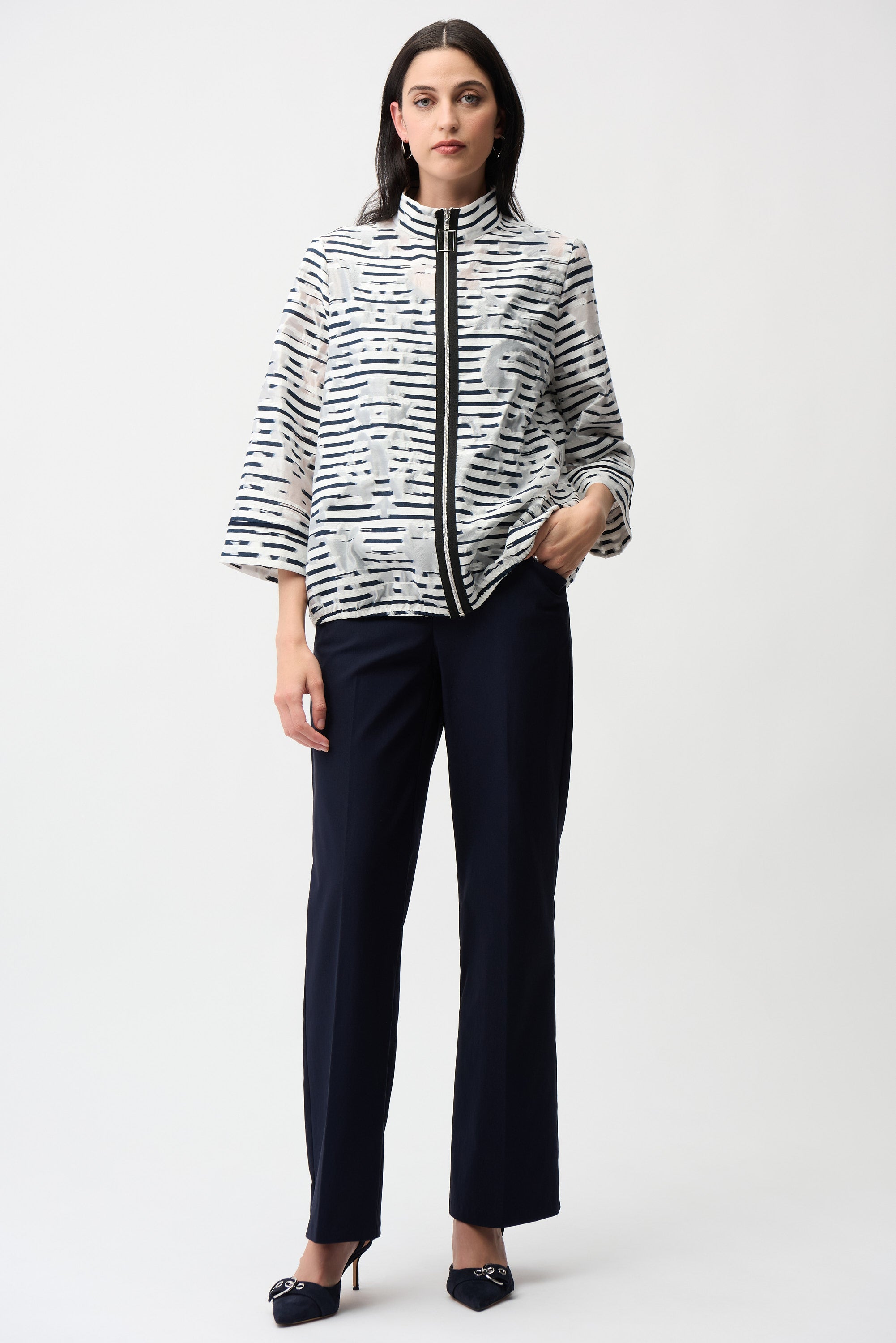 Striped Bomber Jacket