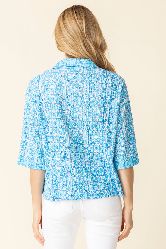 Habitat | Crinkle Cotton Miami Mix Terrace Top